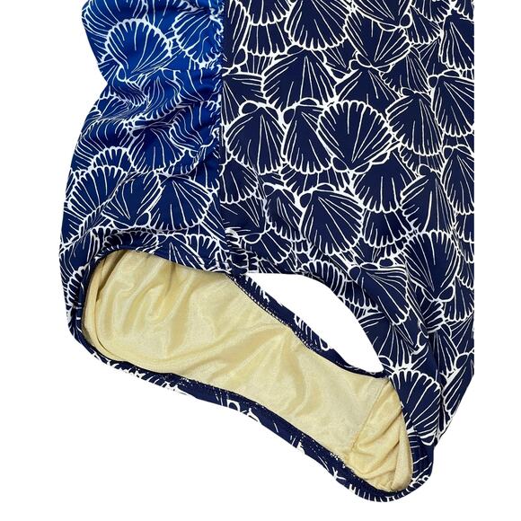 Miraclesuit x Talbots High Neck One Piece Swimsuit Ombré Shells Size 16 Pool NEW - Picture 10 of 13